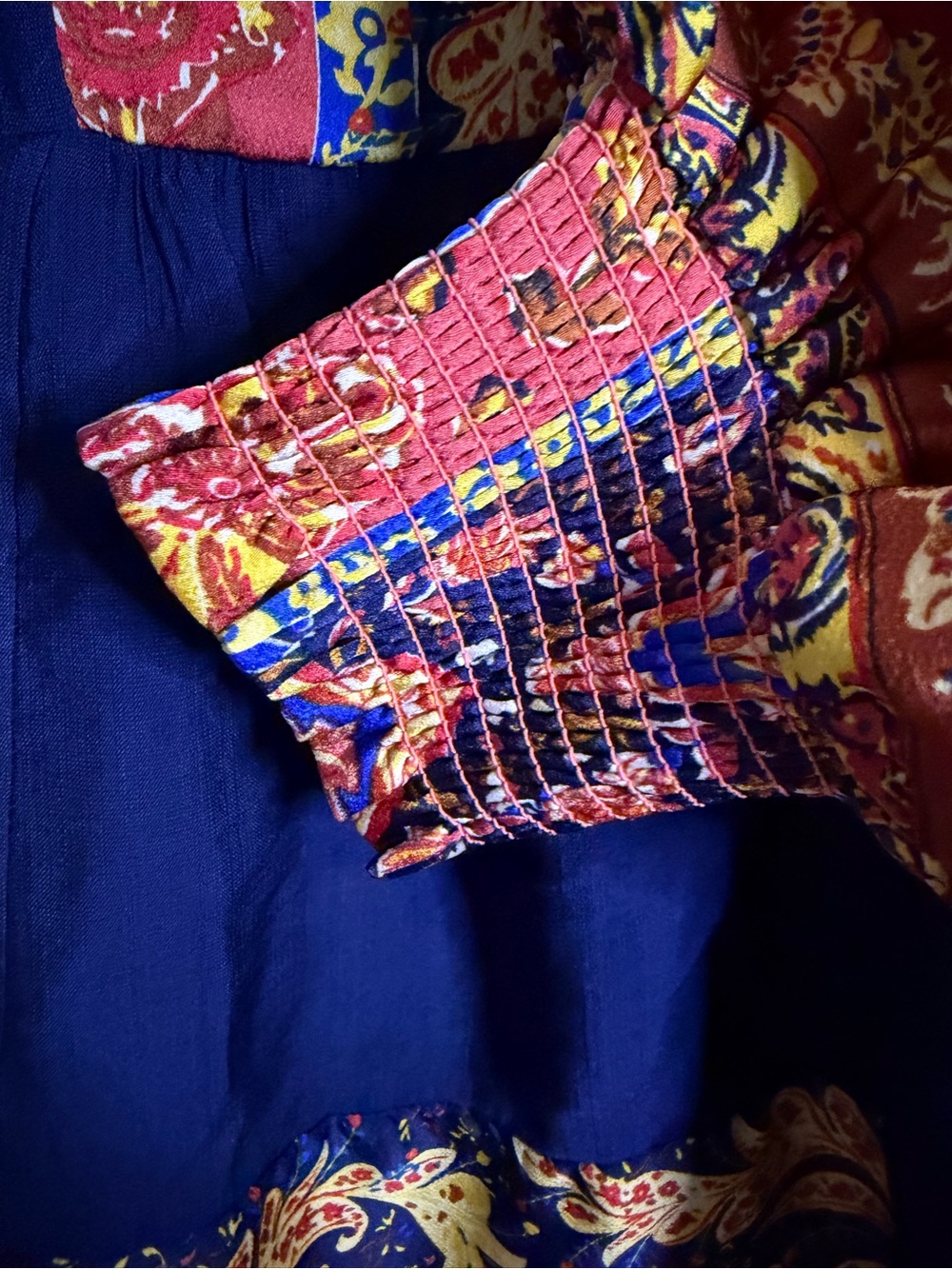 Umgee Multi-Print Peasant Blouse - Picture 3 of 5